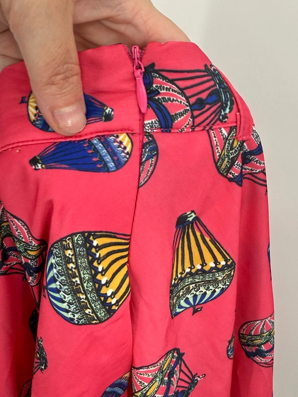 ModCloth Just This Sway Pink‎ Balloon Circle Knee Length Skirt Size Small